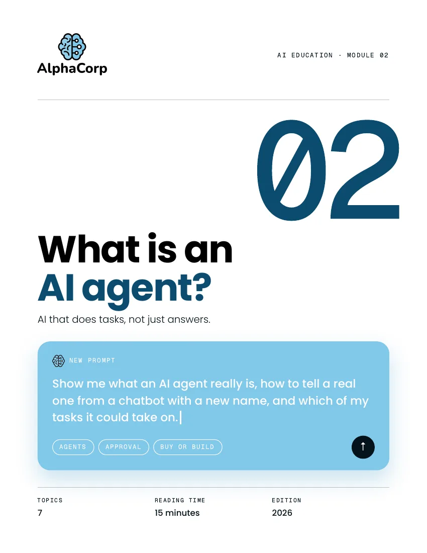 Cover of Module 02, What is an AI agent