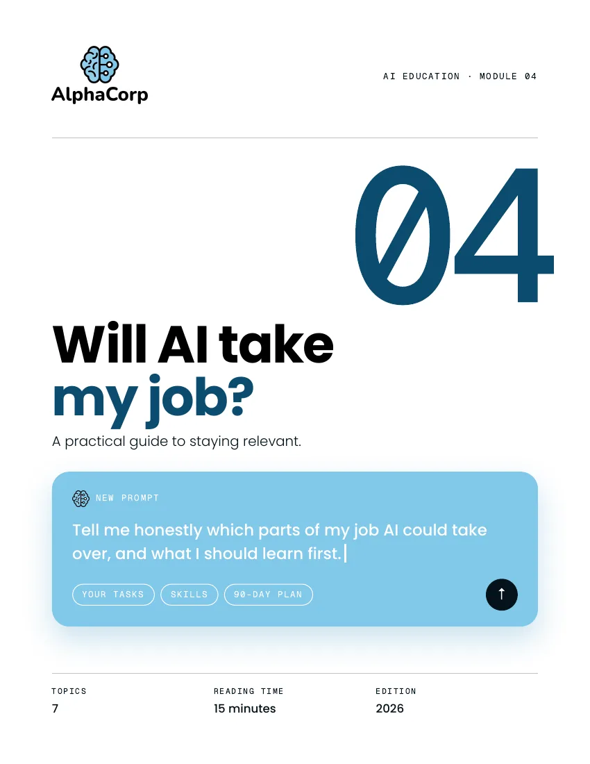 Cover of Module 04, Will AI take my job