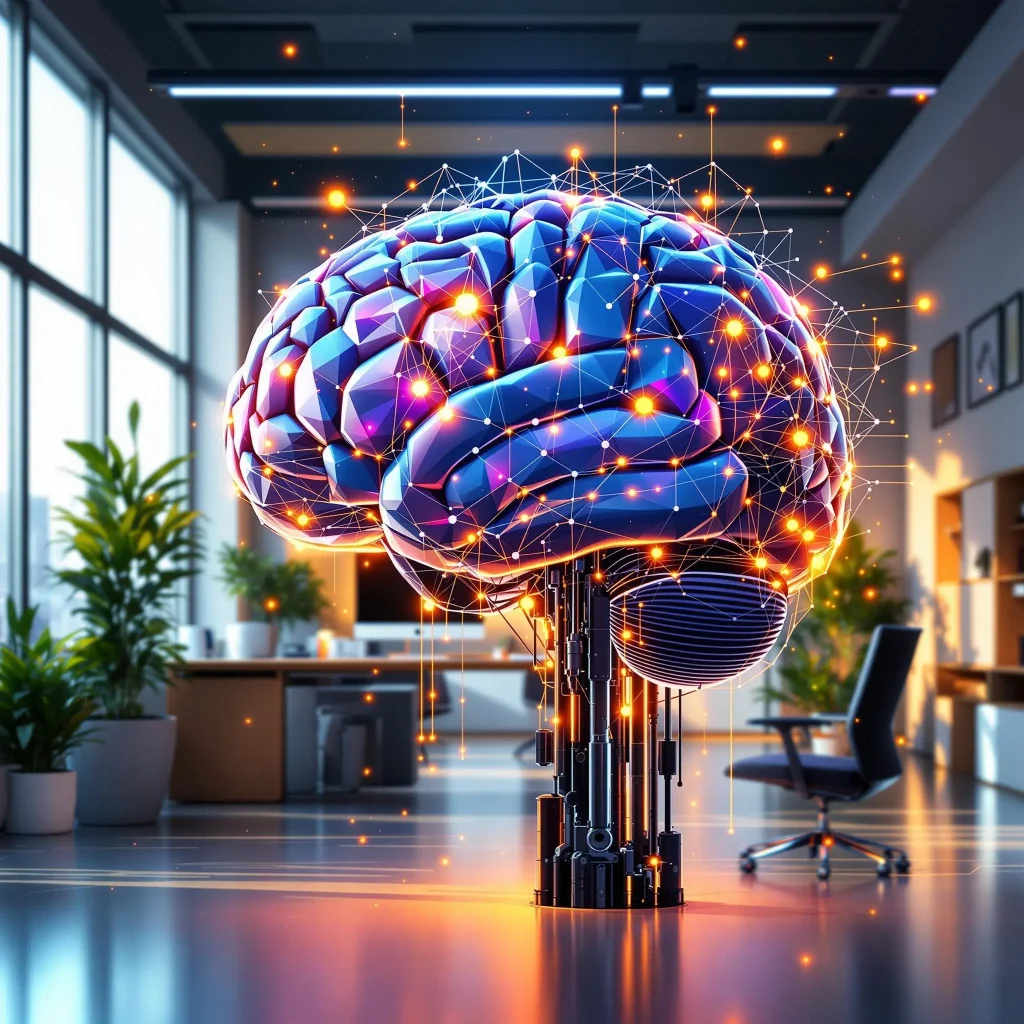 A brain of artificial intelligence inside an offive